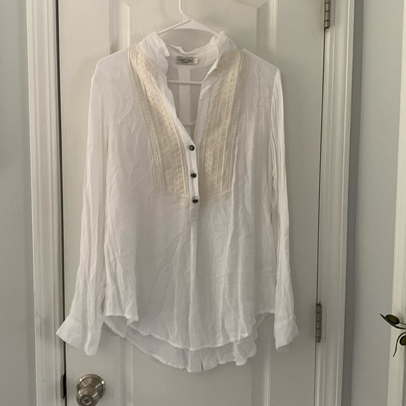 Tasha Polizzi blouse floral embroidered western boho relaxed romantic size S - Picture 1 of 12